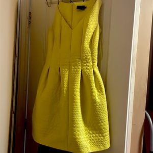 Yellow cute midi dress
